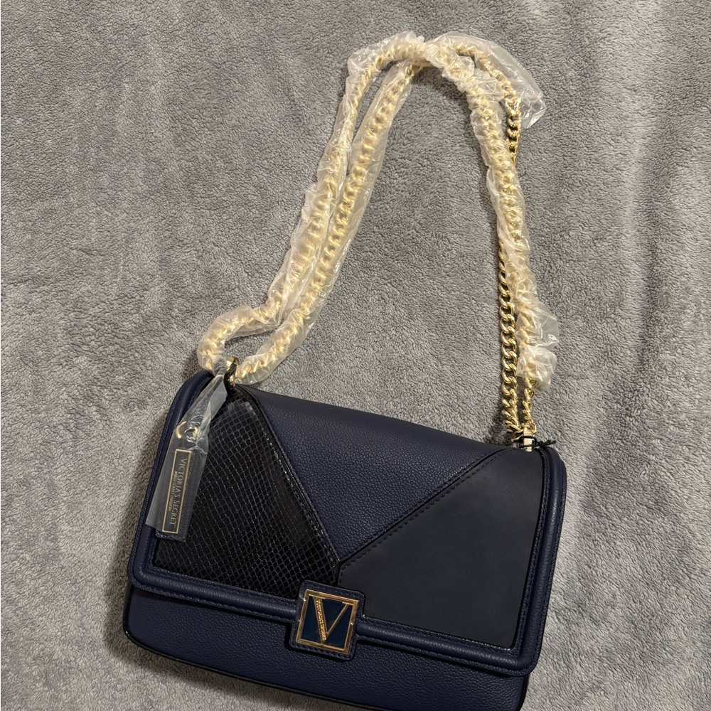 Navy and Black Shoulder Bag